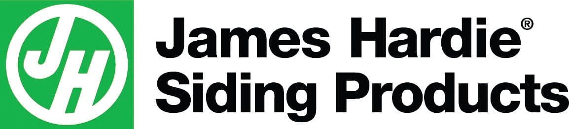 The logo for James Hardie Siding Products.